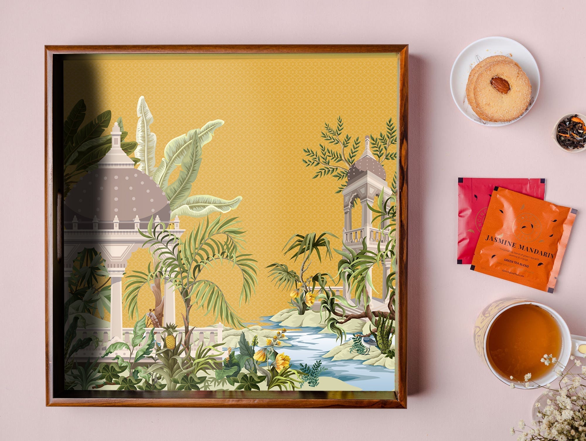 Aikya Tray - 14x14 inches-Dancing Leaf