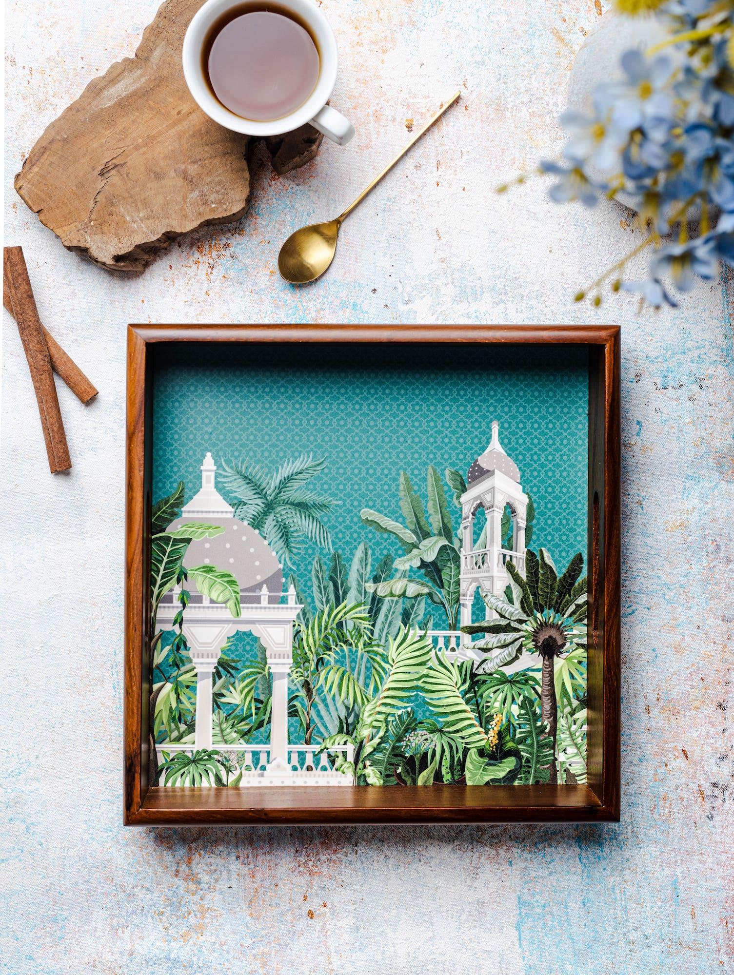 Aikya Tray Small - 10x10 inches - Dancing Leaf