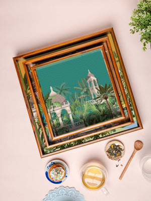 Aikya Trays - Set of 3 - Dancing Leaf