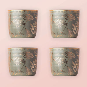 Ananda Kulhar - Olive Green (200ml) - Set of 4-Dancing Leaf