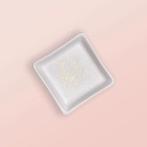 Ananda Petite Plates Ivory White - Handcrafted Stoneware with 24k Gold - Dancing Leaf