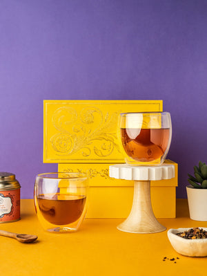 Baroque Gift Box (2 Bueno Double Walled Cups)-Dancing Leaf