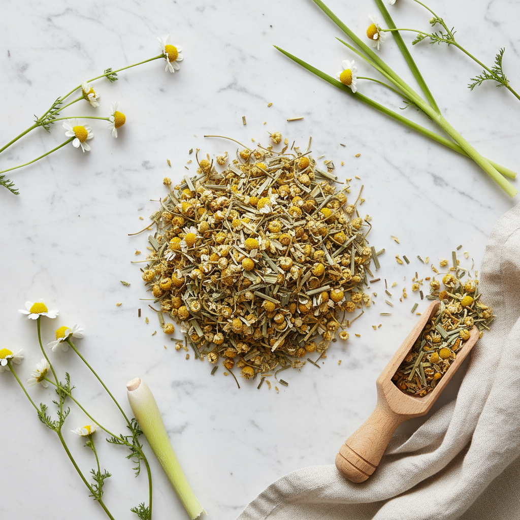 Chamomile Peppermint Lemongrass Herbal Infusion - Relaxing Wellness Blend-Dancing Leaf