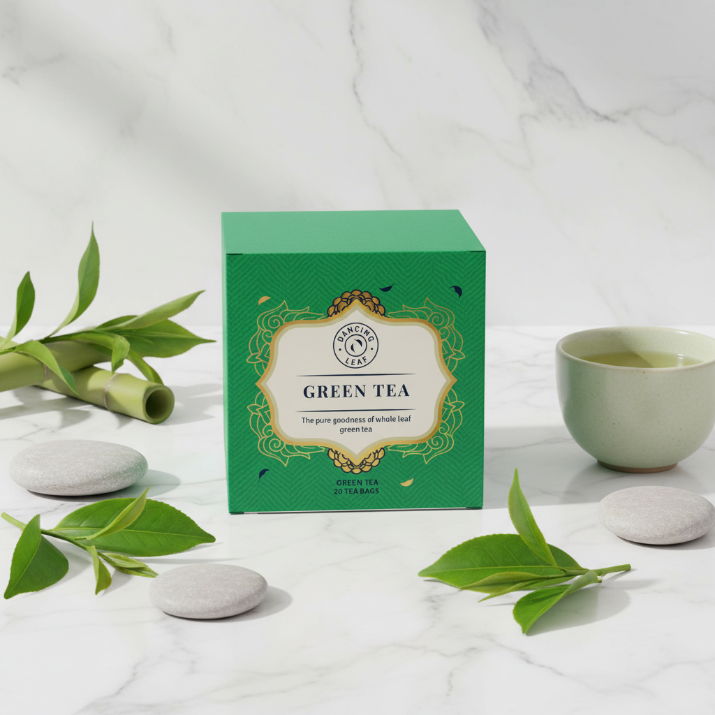 Green Tea Bags - Pure Antioxidant Rich (20 Count)-Dancing Leaf