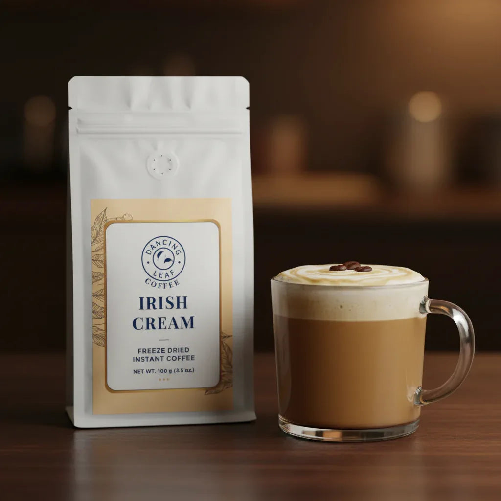 Irish Cream Freeze Dried Instant Coffee - 100g - Dancing Leaf