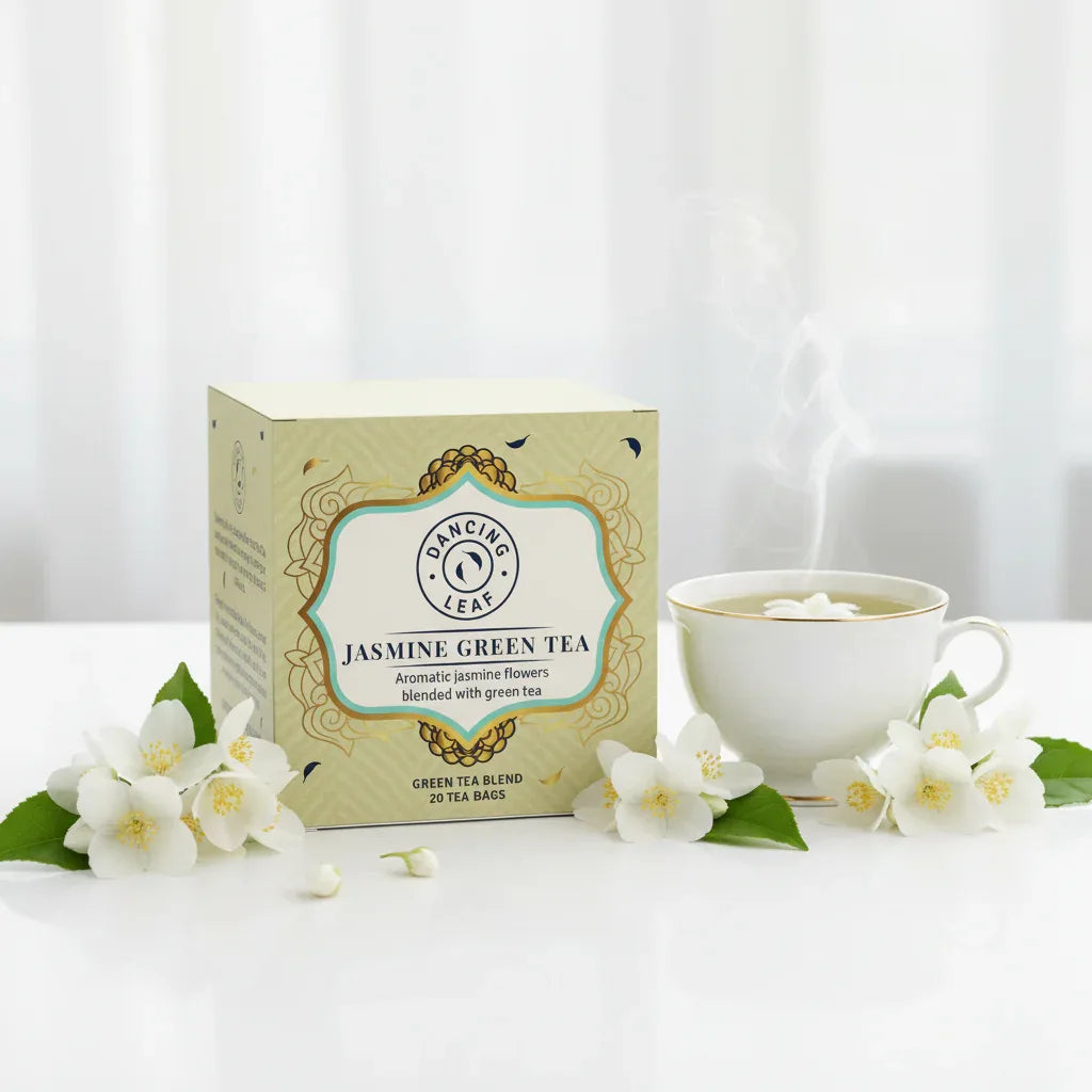Jasmine Green Tea Bags | Antioxidant Rich & Aromatic | Dancing Leaf