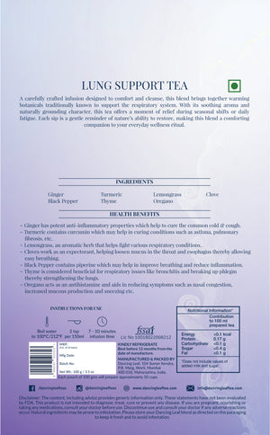 Lung Support Tea - 100 gms (50 Cups)-Dancing Leaf