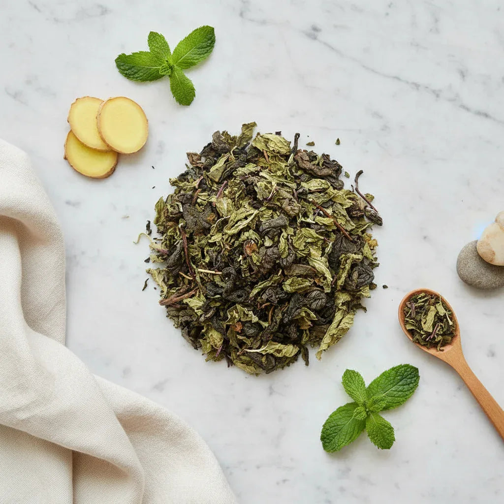 Mint Mojito Herbal Infusion - Ginger Mint Wellness Blend - Dancing Leaf