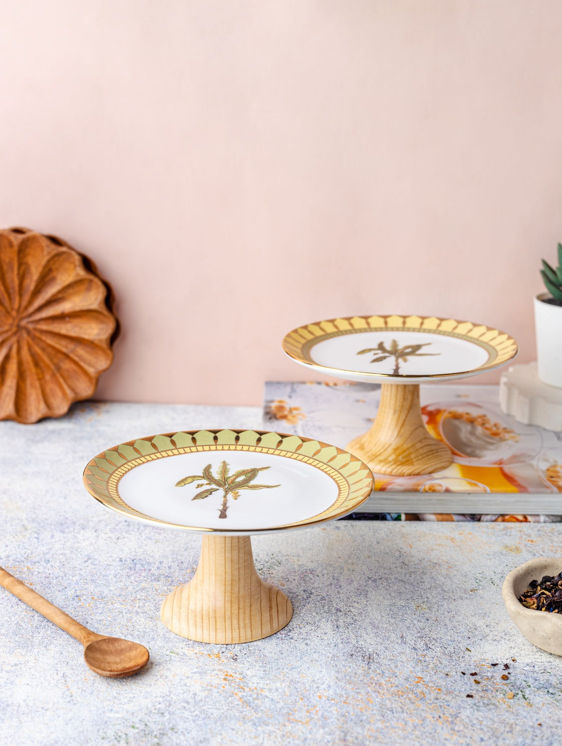 Nilaya Charm Serving Stand (6 inches)-Dancing Leaf