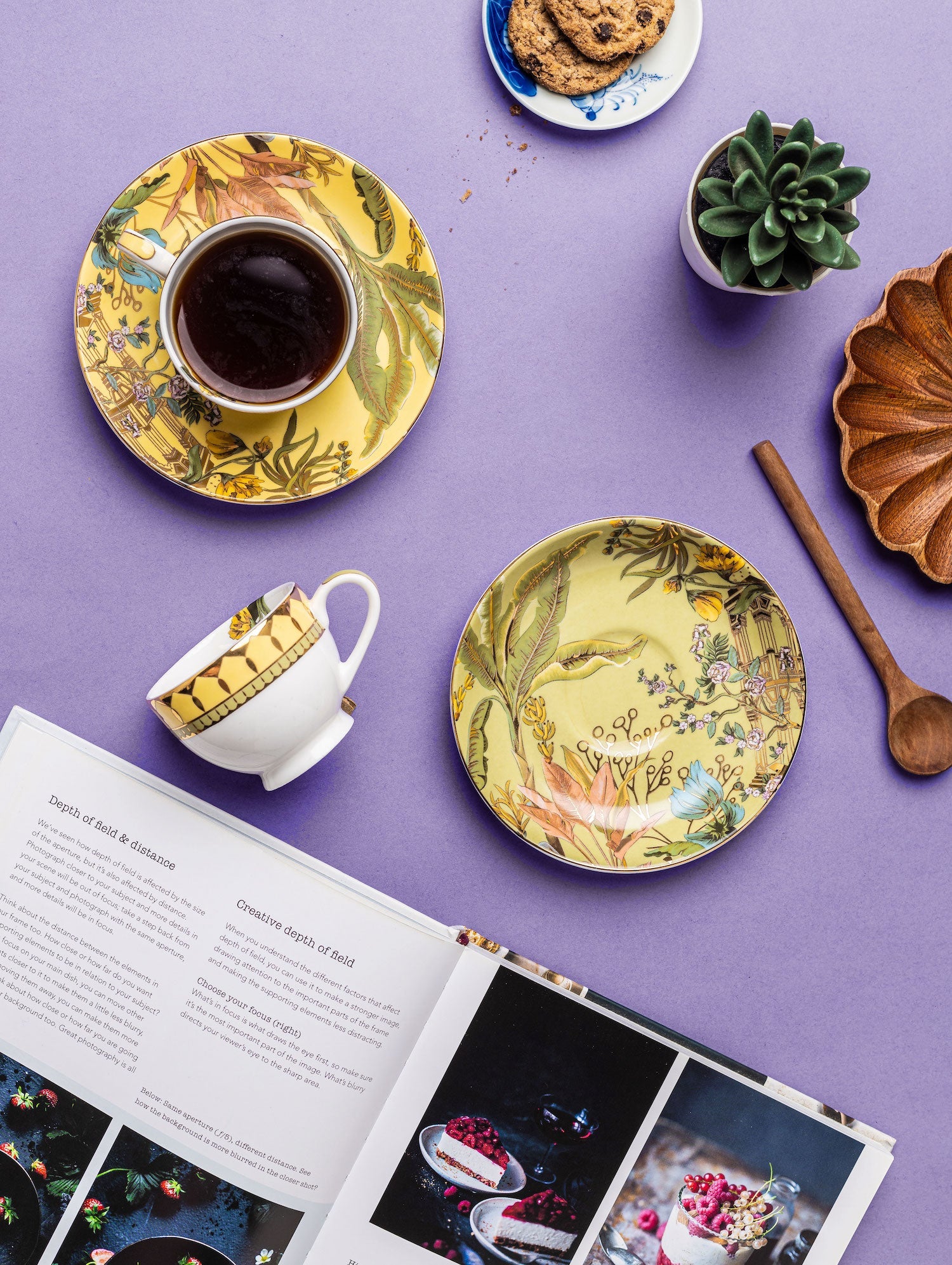 Nilaya Espresso Cups & Saucers (100ml) - Set of 2-Dancing Leaf