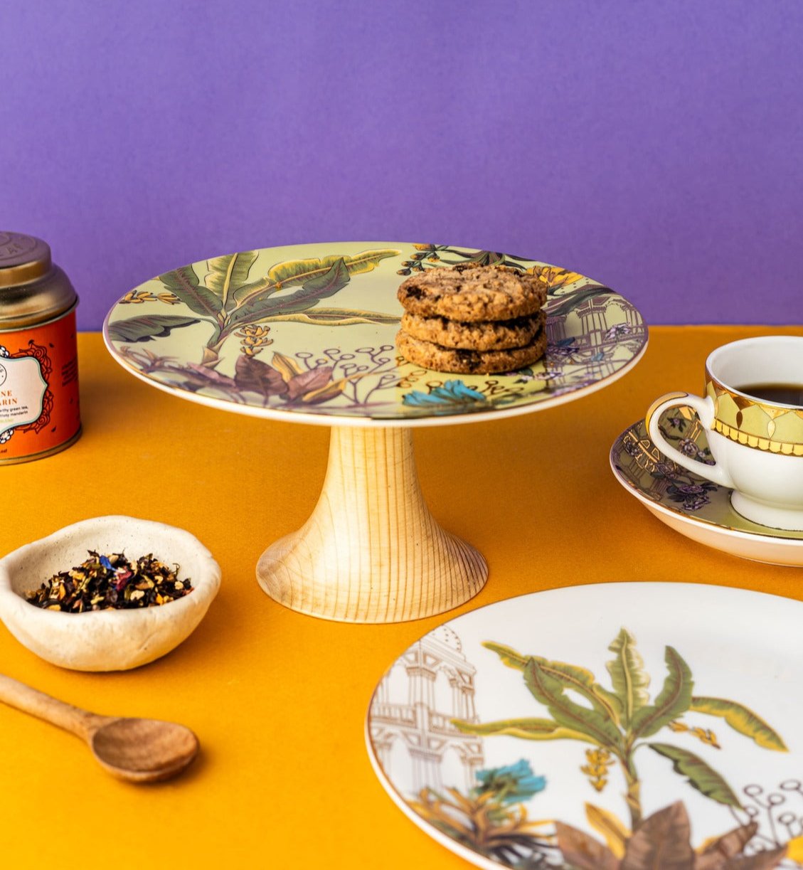 Nilaya Grace Serving Stand (7 inches)-Dancing Leaf