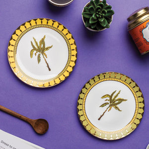 Nilaya Tapas Plates (6 Inches) - Set of 2-Dancing Leaf