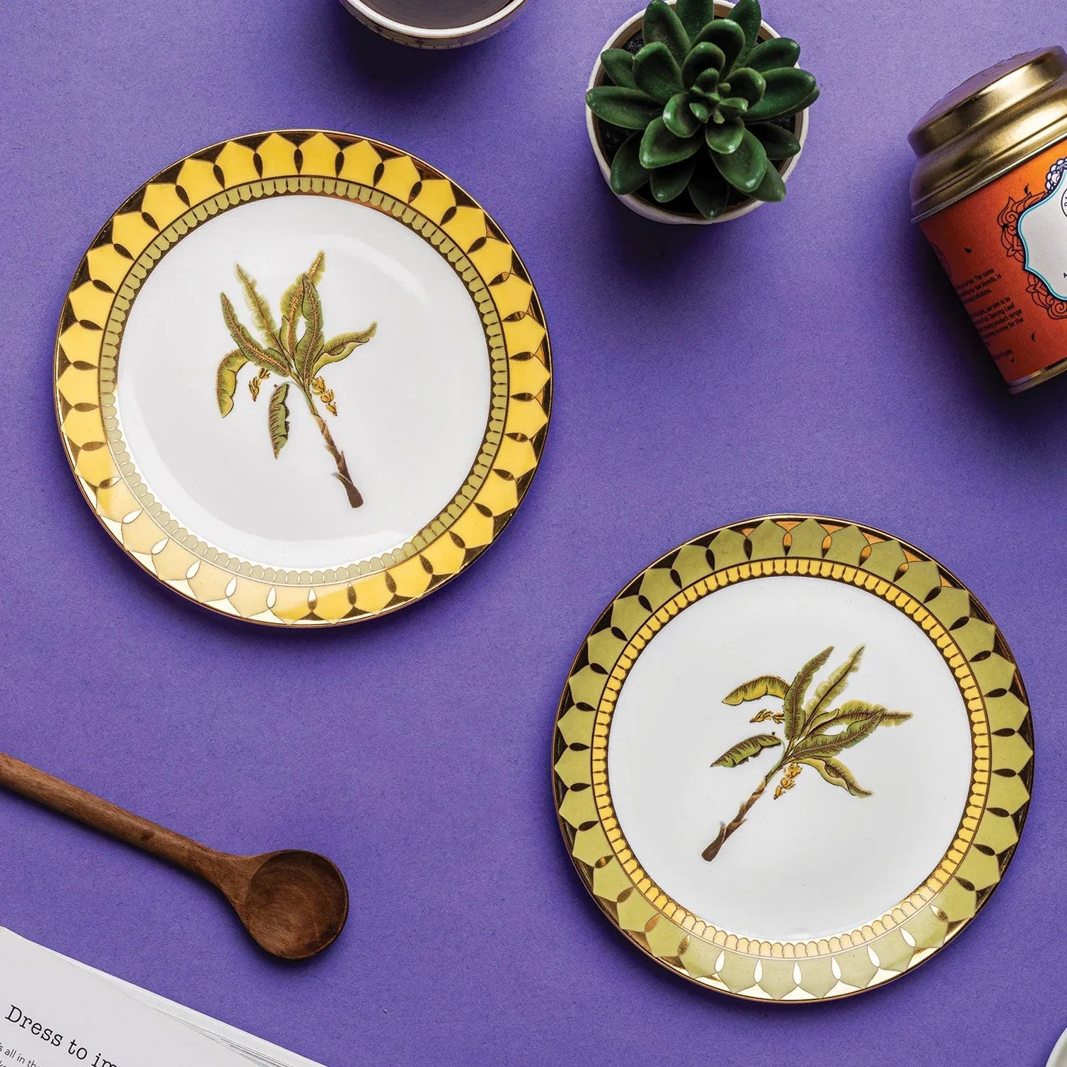 Nilaya Tapas Plates (6 Inches) - Set of 2 - Dancing Leaf