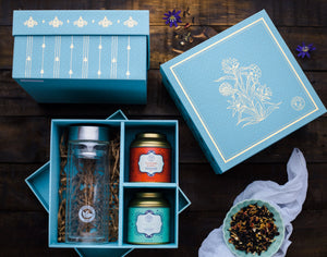 Quintessence Gift Box (2 Tea Caddies + Viajero Travel Tumbler) - Dancing Leaf