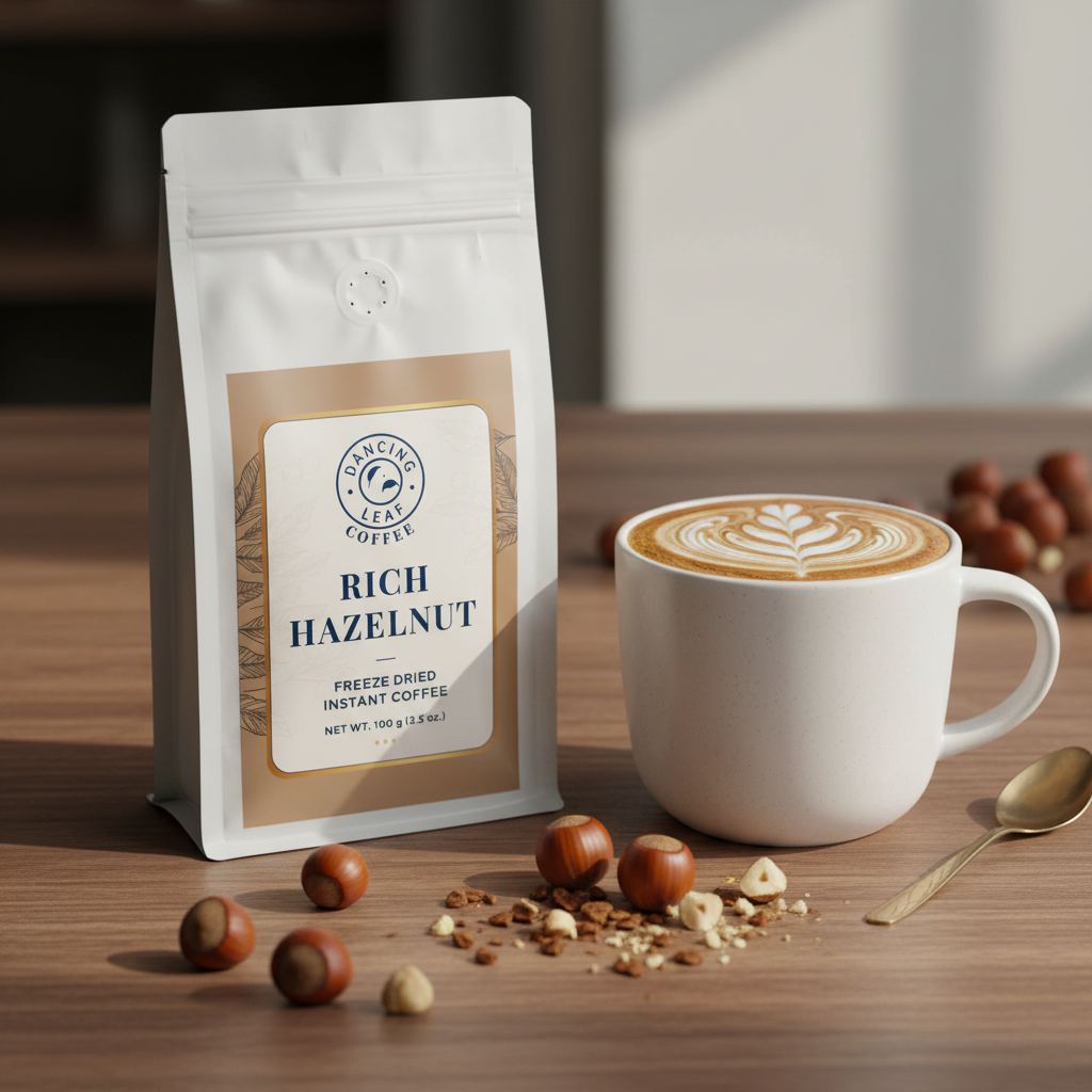 Rich Hazelnut Freeze Dried Instant Coffee - 100g-Dancing Leaf