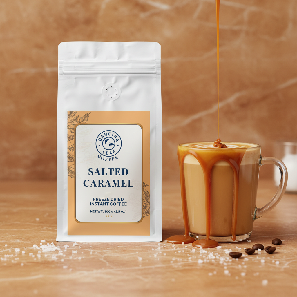 Salted Caramel Freeze Dried Instant Coffee - 100g-Dancing Leaf