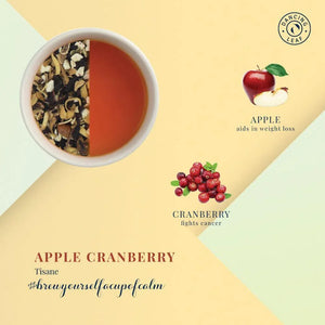 Apple Cranberry Herbal Infusion - Fruity Wellness Blend - Dancing Leaf