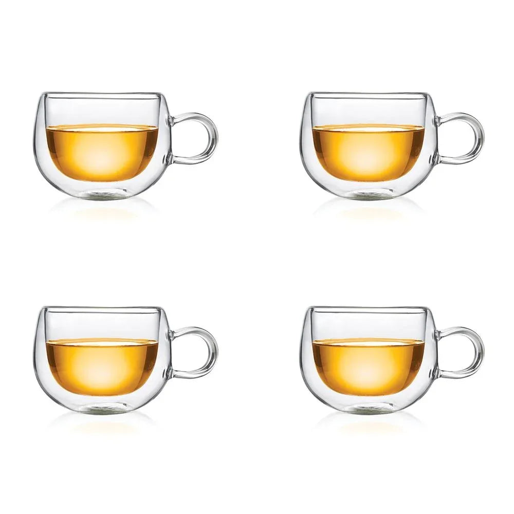 Belleza Double Wall Cup (250ml) - Set of 4 - Dancing Leaf