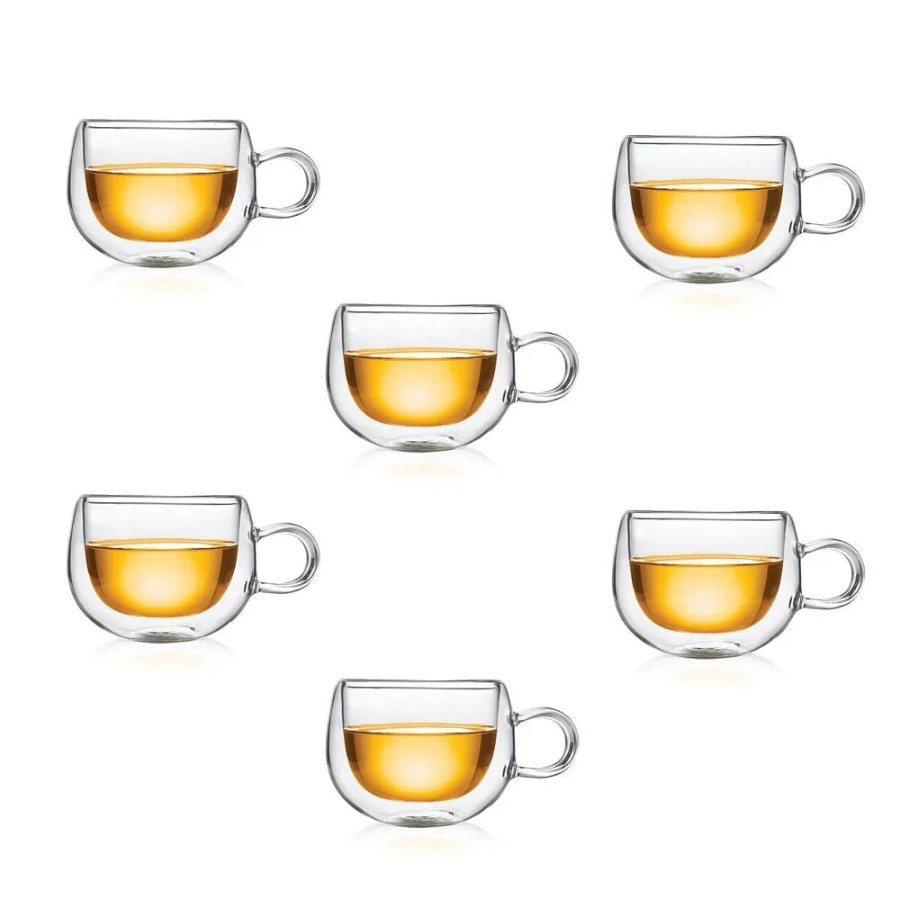 Belleza Double Wall Cup (250ml) - Set of 6 - Dancing Leaf