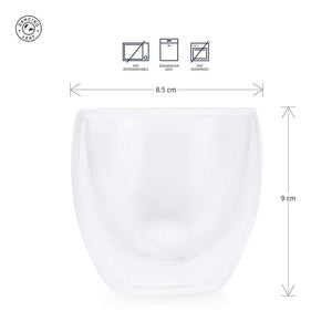 Bueno Double Wall Cup (250ml) - Set of 4-Dancing Leaf