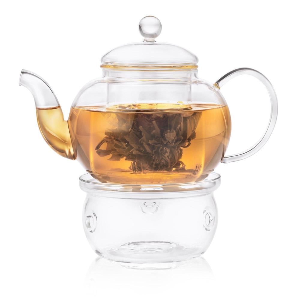 Cálido Glass Tea Warmer-Dancing Leaf