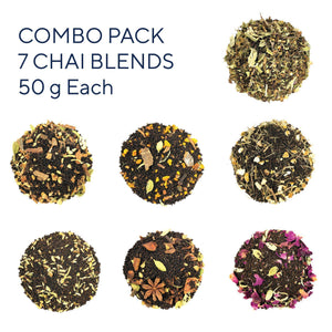Chai Combo Pack - 7 Premium Blends Discovery Set (350g) - Dancing Leaf