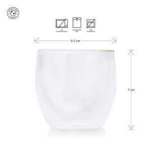 Clasico Teapot (300ml) + 2 Fino Double Walled Cups (80ml) (Combo Pack) - Dancing Leaf