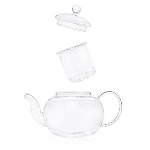 Clasico Teapot (300ml) + 2 Fino Double Walled Cups (80ml) (Combo Pack) - Dancing Leaf