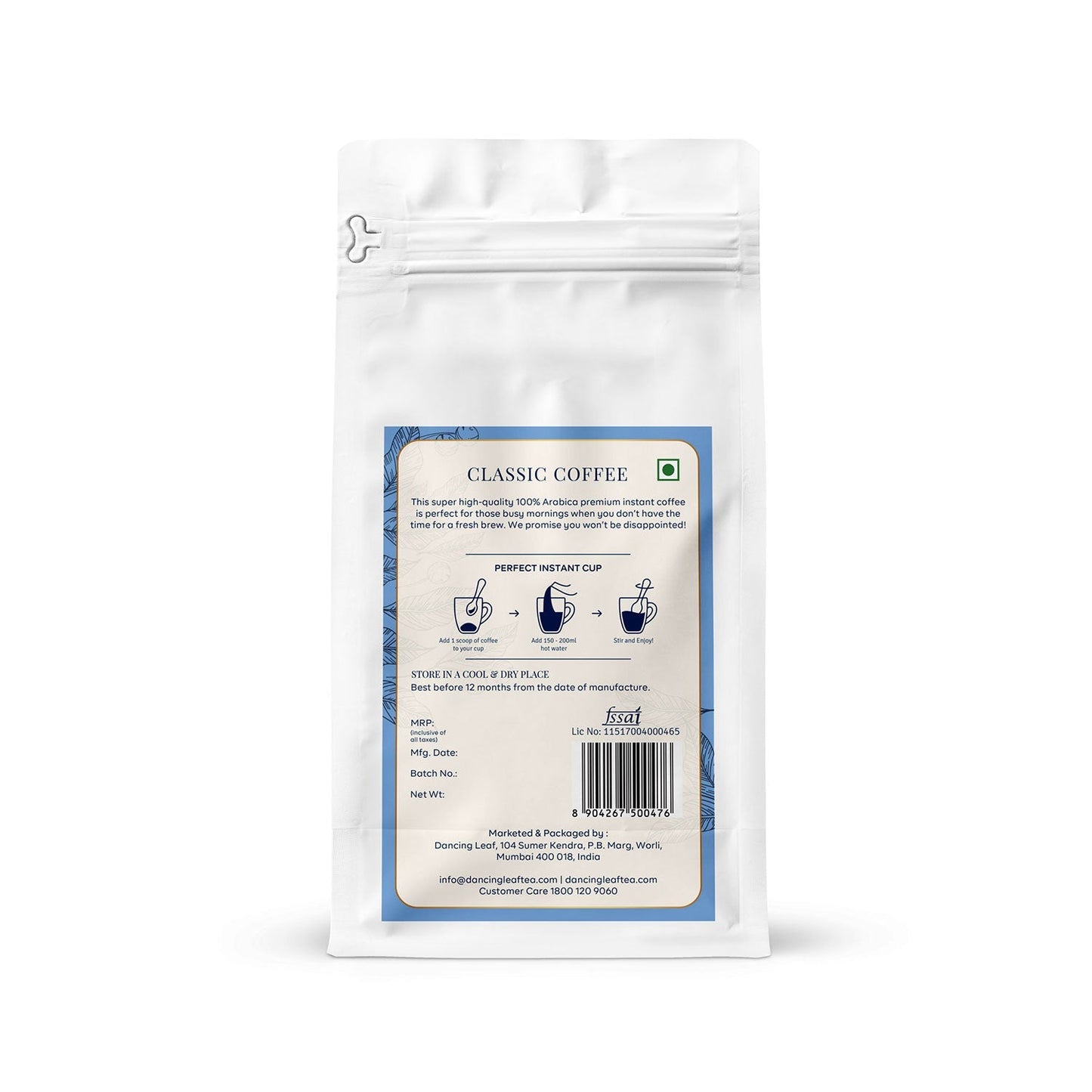 Classic - Freeze Dried Instant Coffee (100g)-Dancing Leaf