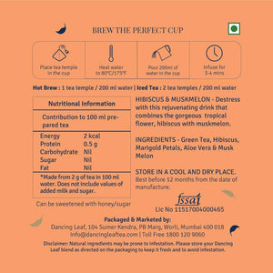 Hibiscus & Muskmelon Green Tea ( 20 Tea Bags )-Dancing Leaf
