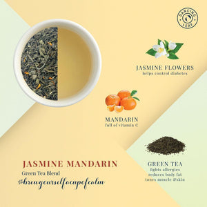 Jasmine & Mandarin Green Tea - Floral Citrus Fusion - Dancing Leaf