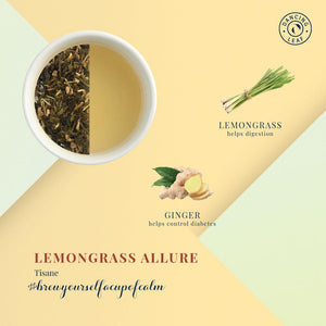 Lemongrass Allure Herbal Infusion - Citrus Ginger Wellness-Dancing Leaf