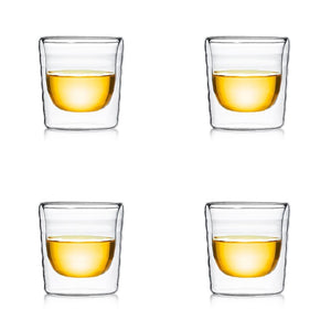 Linea Double Wall Cup (150ml) Set of 4-Dancing Leaf