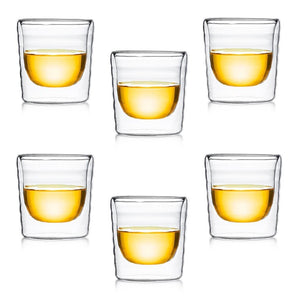 Linea Double Wall Cup (150ml) Set of 6-Dancing Leaf