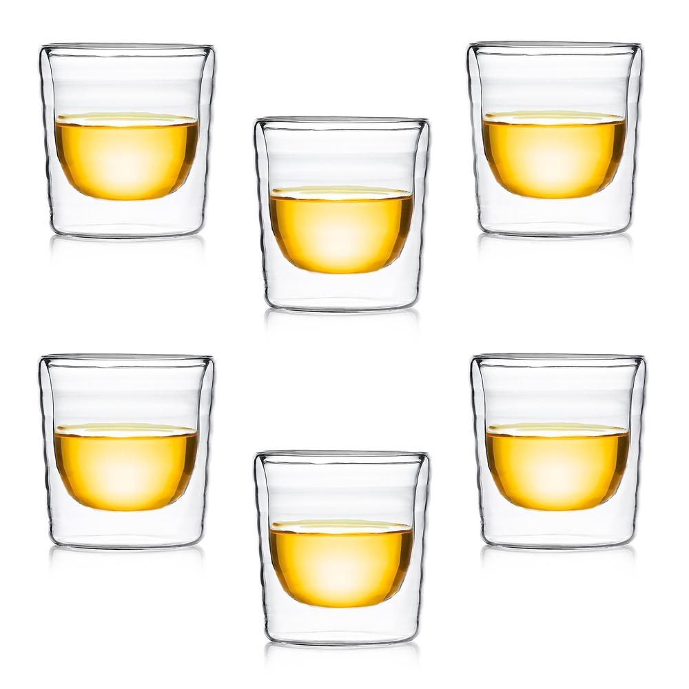 Linea Double Wall Cup (150ml) Set of 6-Dancing Leaf