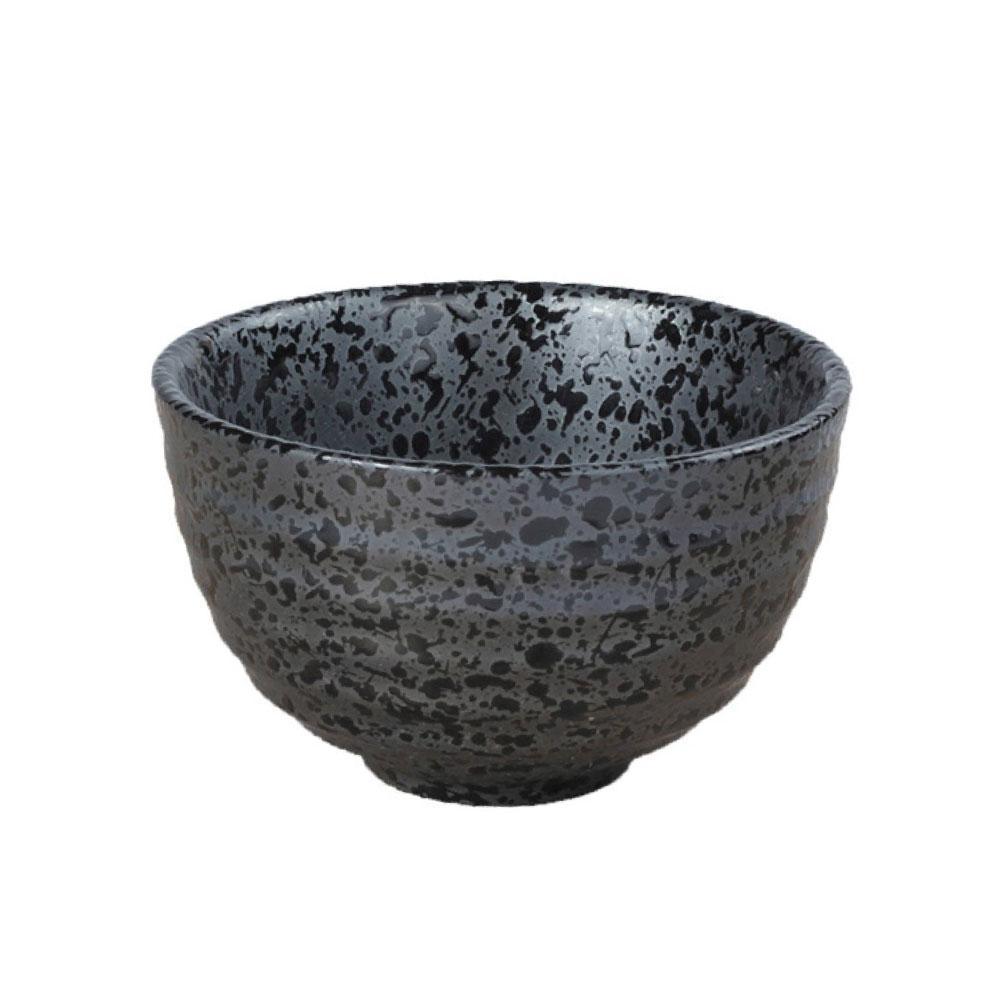 Matcha Bowl Kuro Black-Dancing Leaf