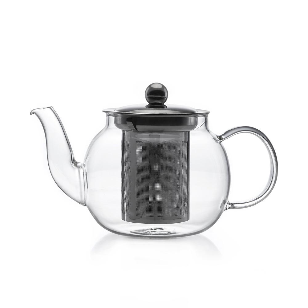 Moderna Glass Teapot with Stainless Steel Infuser (650ml)-Dancing Leaf
