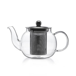 Moderna Glass Teapot with Stainless Steel Infuser (650ml)-Dancing Leaf
