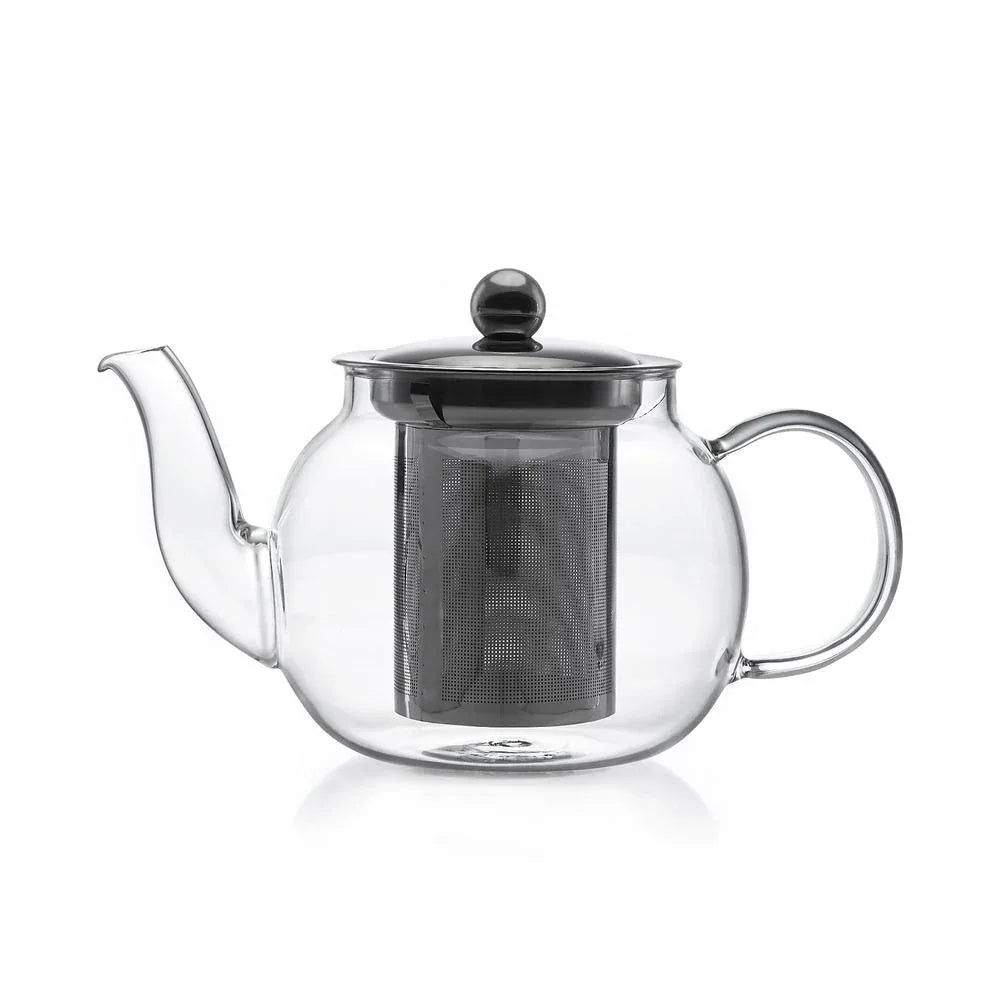 Moderna Glass Teapot with Stainless Steel Infuser (650ml) - Dancing Leaf