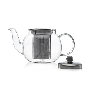 Moderna Glass Teapot with Stainless Steel Infuser (650ml) - Dancing Leaf