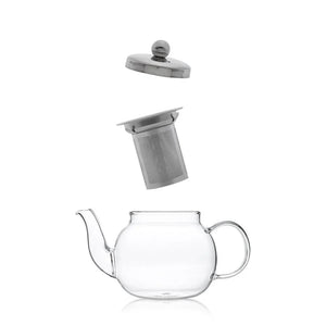 Moderna Glass Teapot with Stainless Steel Infuser (650ml) - Dancing Leaf