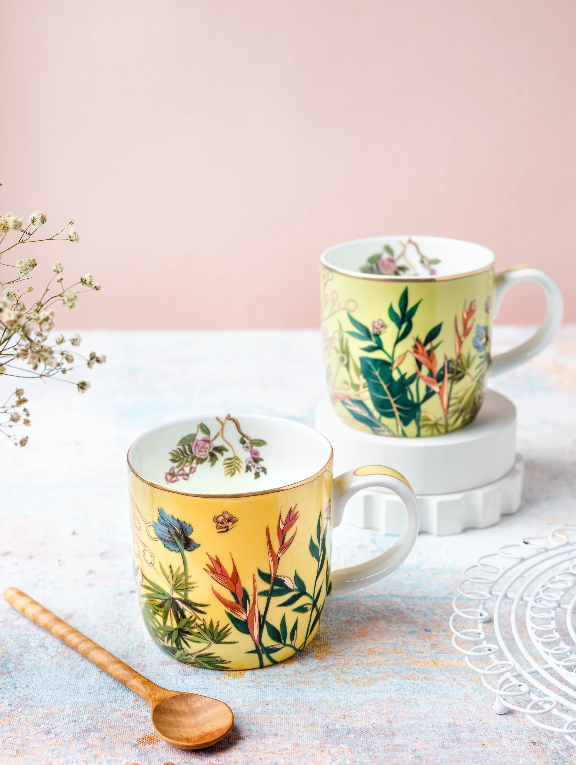 Nilaya Tea & Coffee Barrel Mug (300 ml) - Set of 2 - Dancing Leaf