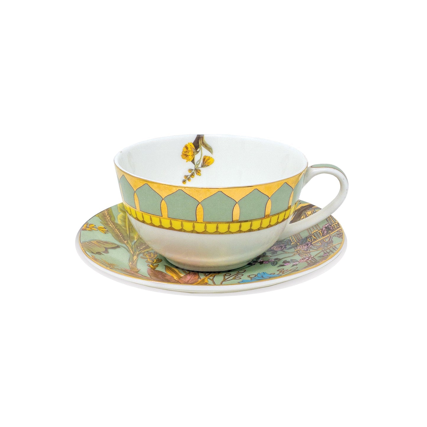 Nilaya Tea For One with Cup & Saucer (350 ml)-Dancing Leaf
