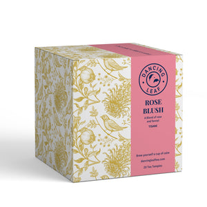 Rose Blush Green Tea Bags - Calming Floral Blend (20 Count)-Dancing Leaf