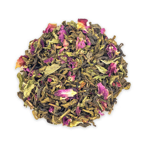 Spearmint Rose Green Tea Blend - Refreshing Floral Fusion - Dancing Leaf
