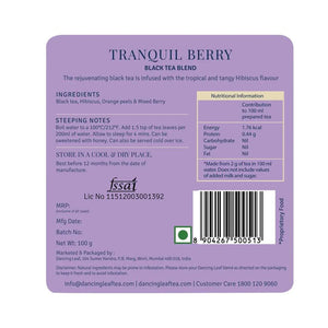 Tranquil Berry Black Tea Blend - Fruity Relaxation Fusion - Dancing Leaf