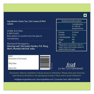 Tulsi Mint Tranquility Green Tea Blend - Sacred Wellness Fusion-Dancing Leaf