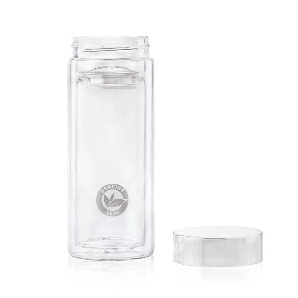 Viajero Glass Travel Tea Tumbler (350ml) - Dancing Leaf