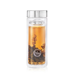 Viajero Glass Travel Tea Tumbler (350ml) - Dancing Leaf