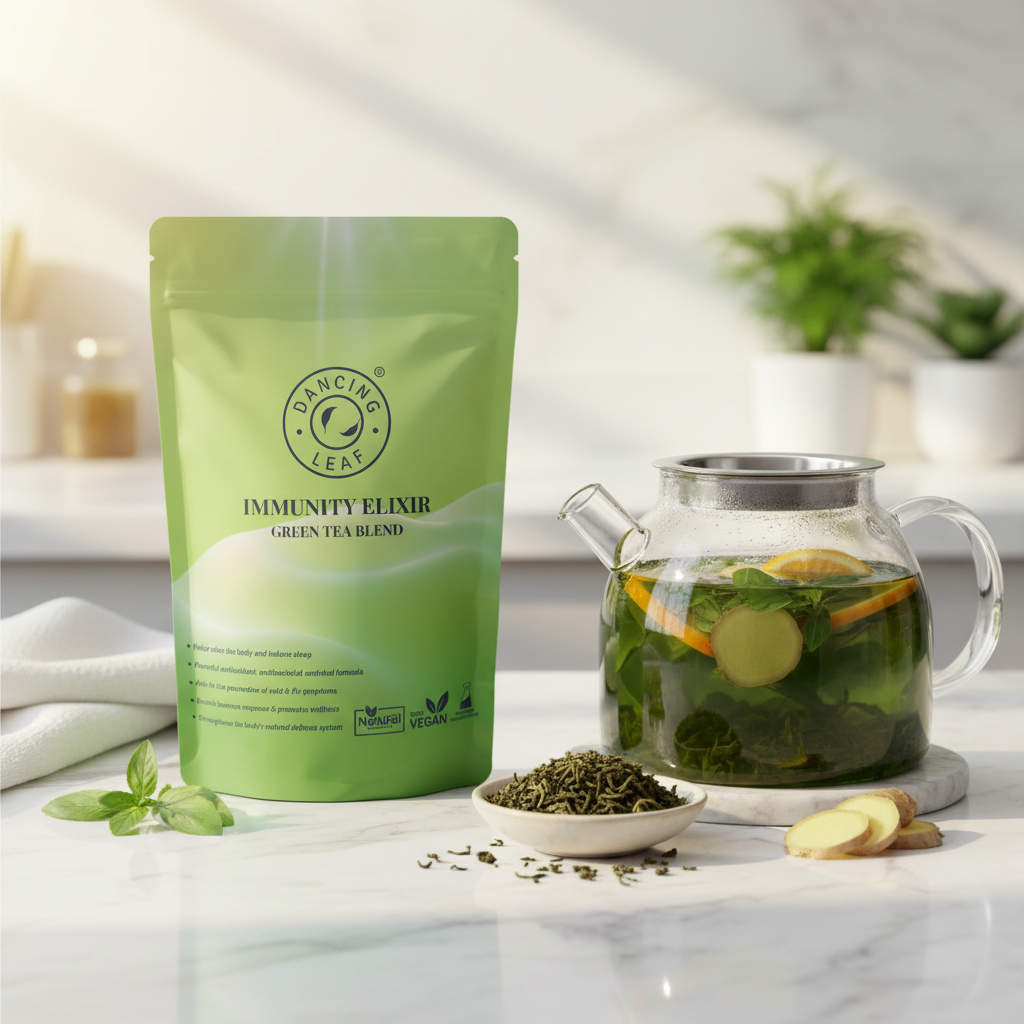All-Day Immunity Elixir - Green Tea Blend - 125g-Dancing Leaf